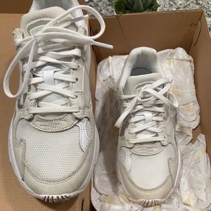 Adidas all white Falcon sneakers